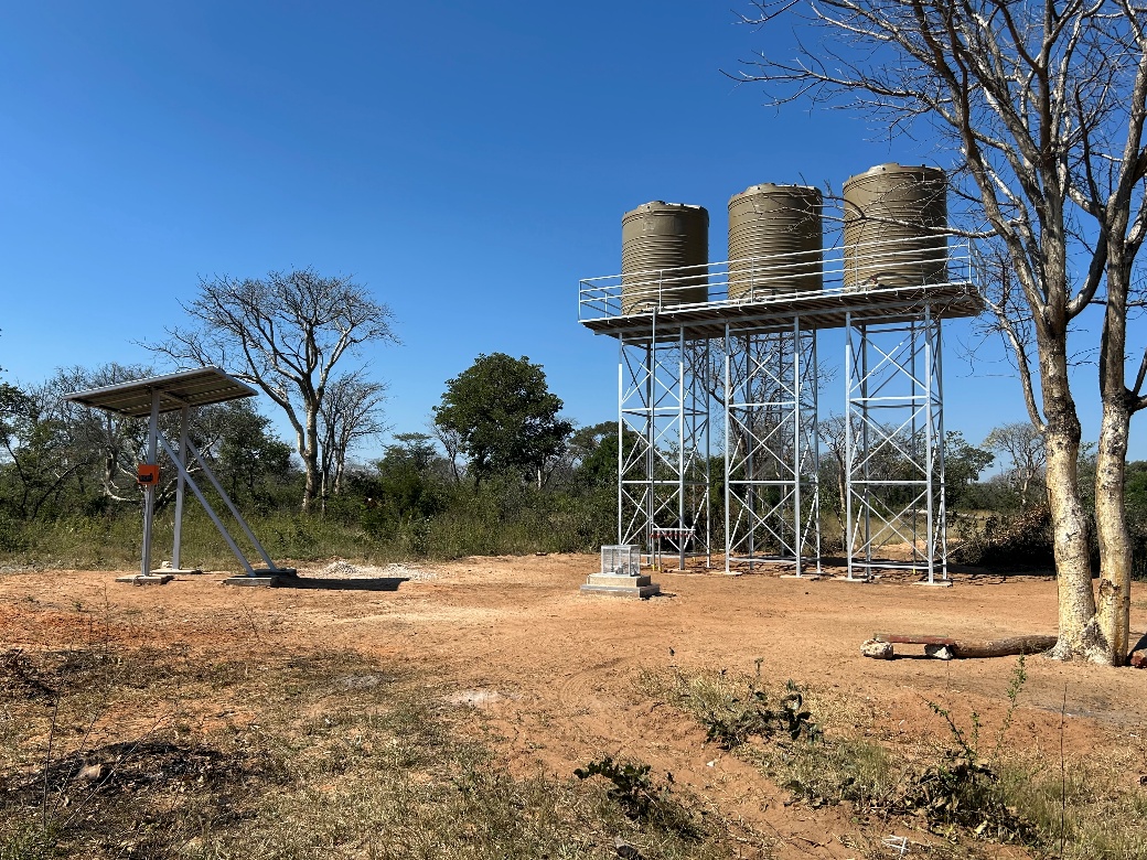 Rundagona borehole and solar pumping tower installation