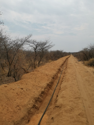 Pipeline trench for the Rundagona water project