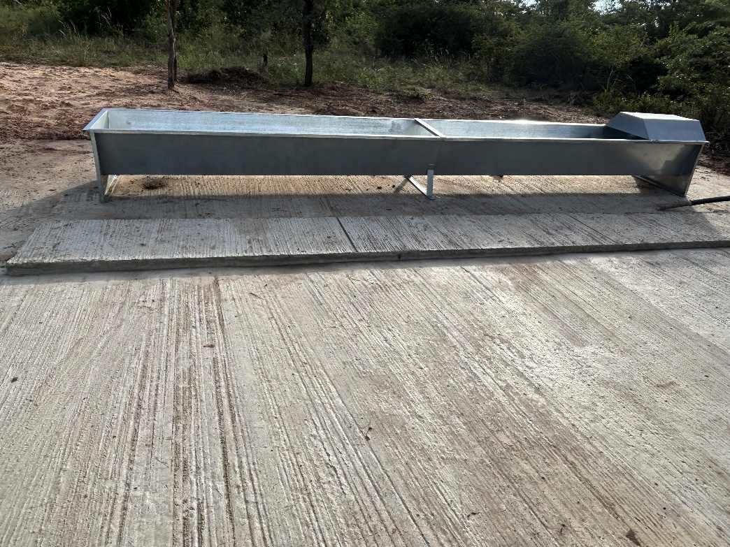 Livestock trough installation at Rundagona