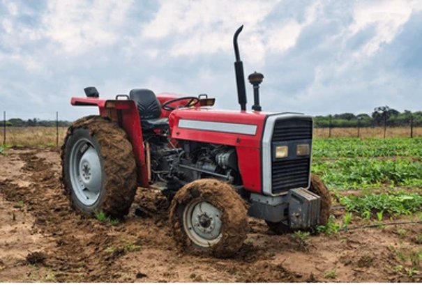 Tractor working a field at Sikondo Irrigation Scheme